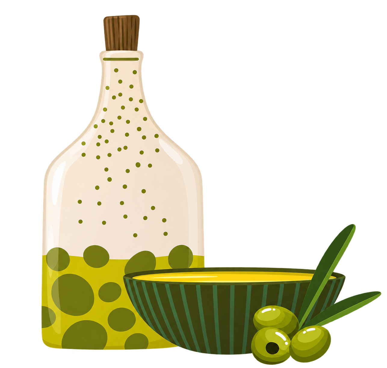 Zeytin Yağı ve Zeytin Kompozisyonu